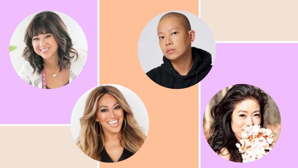 Several images of AAPI brand creators and owners, including Ami Richter, Mally Roncal, Jason Wu, and Angela Jia Kim.