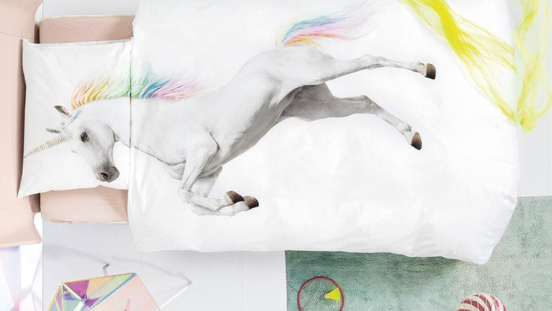 Unique duvet covers like this one from Snurk are a great way for kids and teens to tap into their creativity in new and exciting ways.