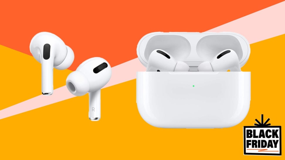 AirPods Pro in and out of their case.