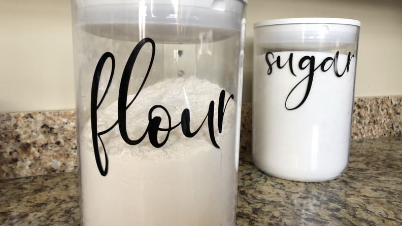I made these pantry labels with a custom font.