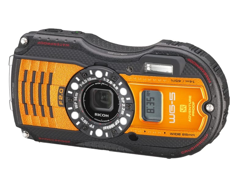 A manufacturer image of the Ricoh WG-5 GPS.