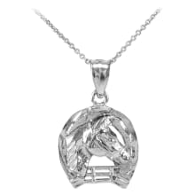 Product image of Sterling Silver Horse Head Pendant Necklace