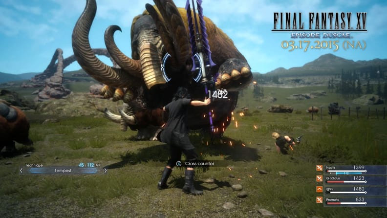 Final Fantasy XV Episode Duscae Battle Screenshot