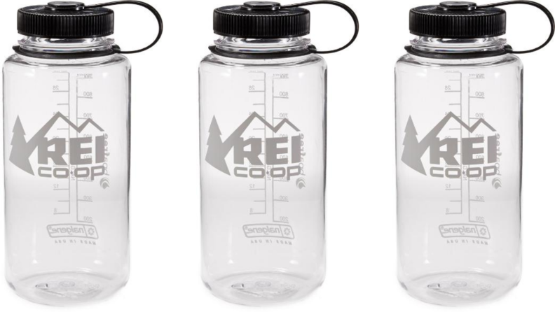 Nalgene water bottle with REI on it