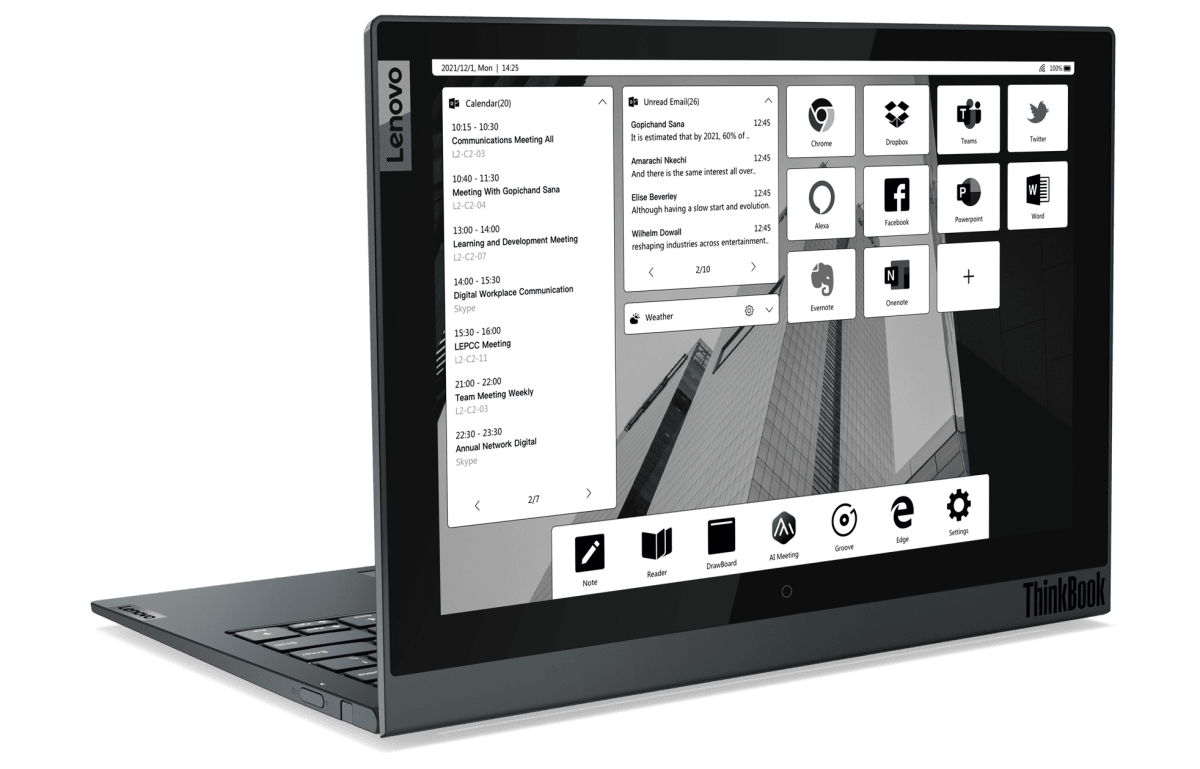 Lenovo's new Thinkbooks revive the e-ink display