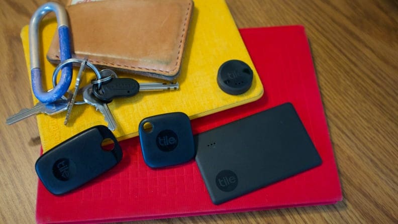 Several black squared devices on top of red and yellow