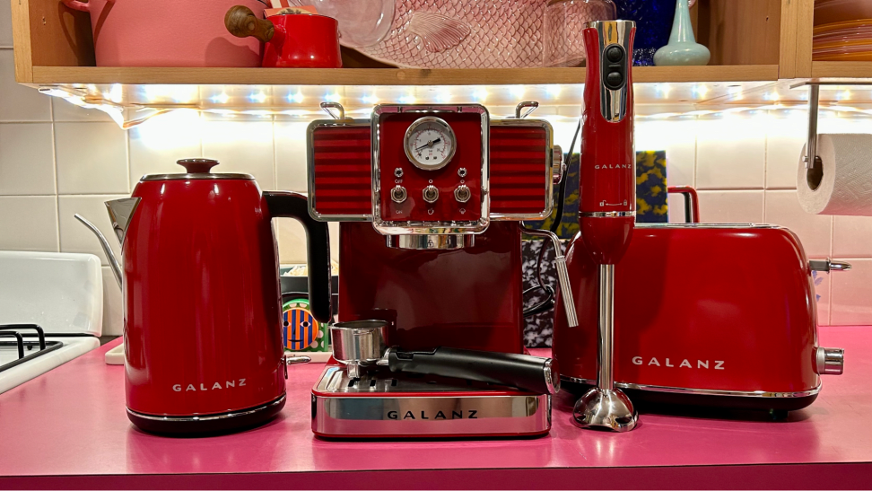 Galanz Retro Pump Espresso Machine ,Red