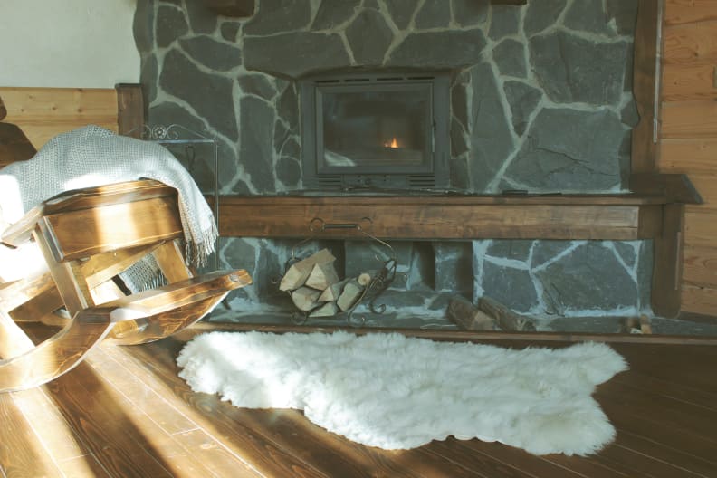 Sheepskin rug
