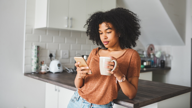 Woman on phone