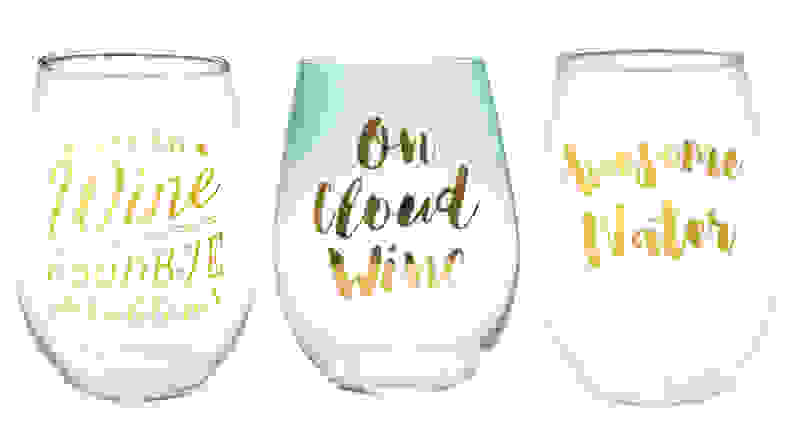 Slant Collections Stemless Wine Glasses