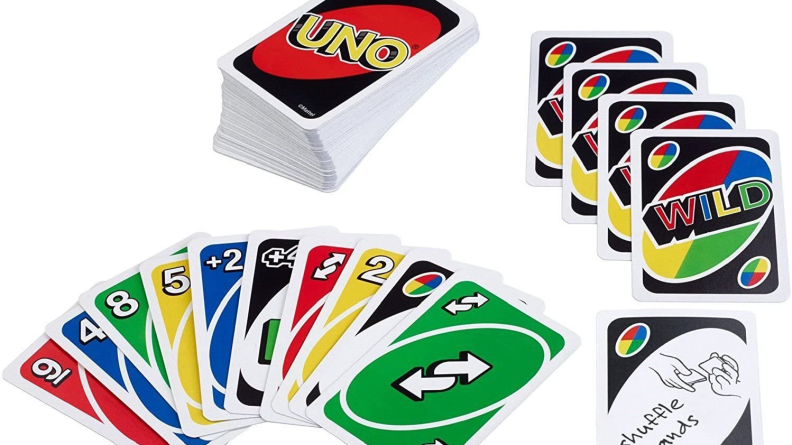 Uno cards displayed on a white background.