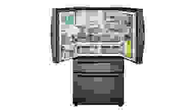 A Samsung RF28R351SG French door refrigerator