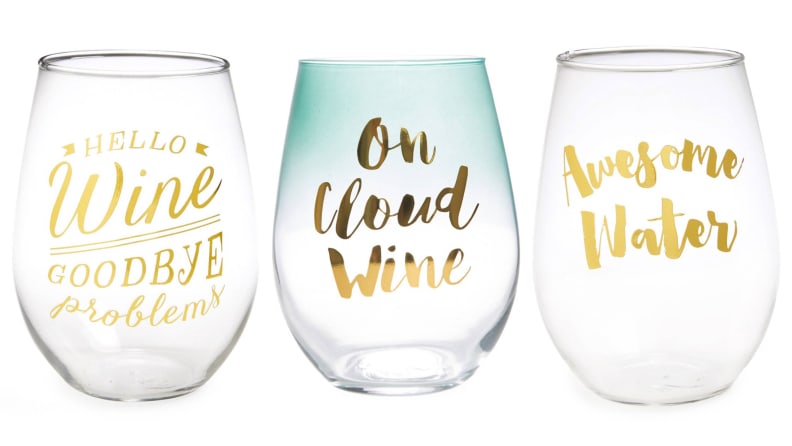 Slant Collections Stemless Wine Glasses
