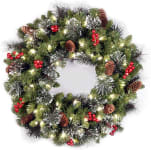 Product image of National Tree Company Pre-Lit Crestwood Spruce Wreath