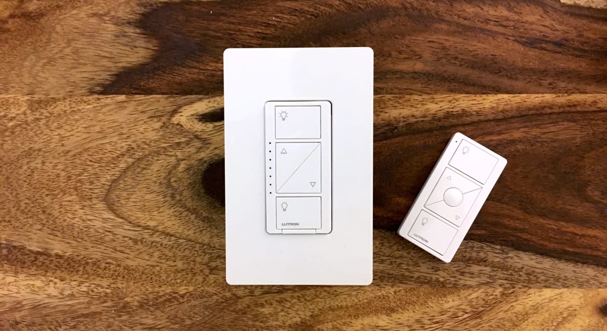 The Lutron Caseta Wireless smart dimmer switch and Pico remote
