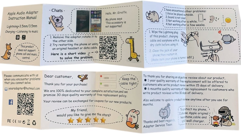The iNassen instruction booklet