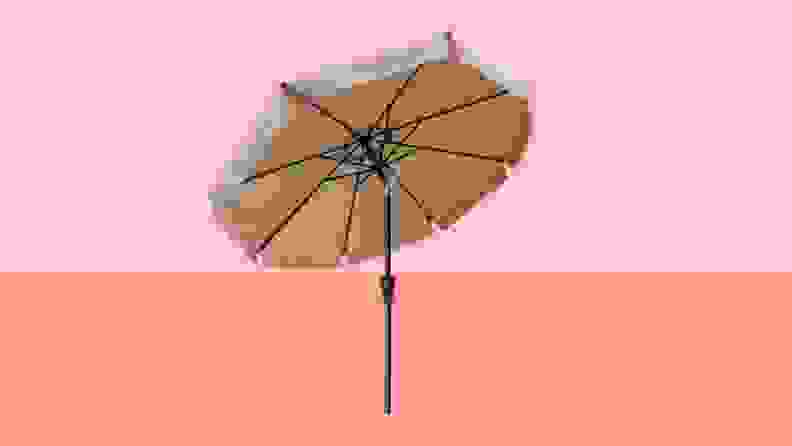 tan umbrella
