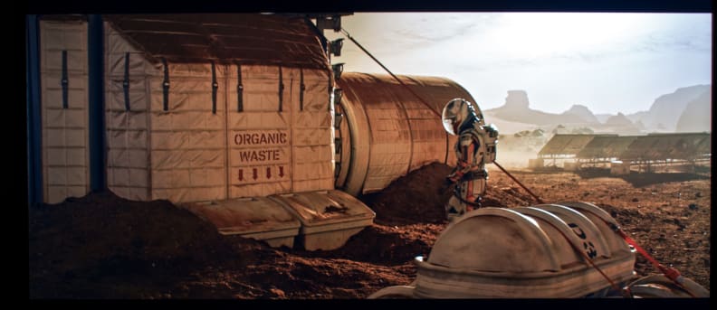 A screen grab from the movie The Martian on the Vizio M Series.