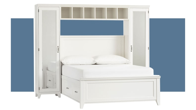 A Murphy bed completely unfolded.