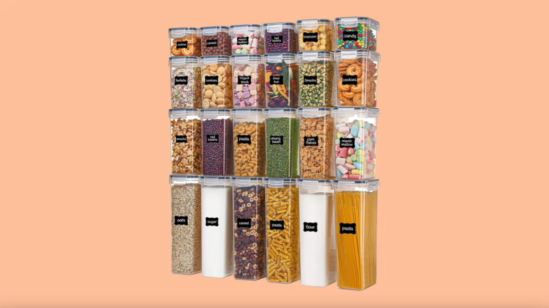 24-set of food storage containers.