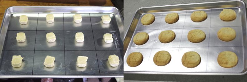 我们在标准烘烤和对流模式(如果可用)烤饼干，看看烤箱可以烤饼干均匀。