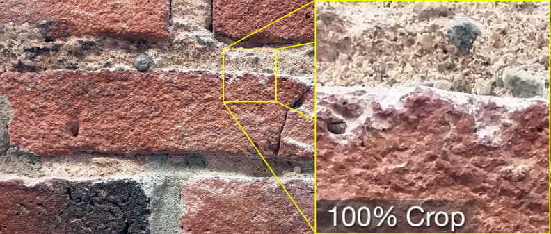 100% crop of an image taken by the Google Nexus 6.
