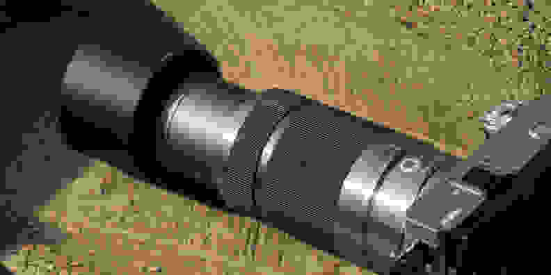 At full telephoto, the E 55-210mm f/4.5-6.3 OSS telescopes out pretty far.