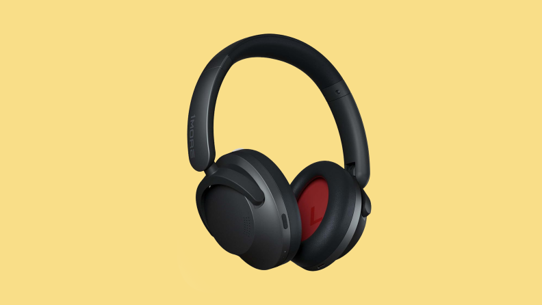 headphones on yellow background