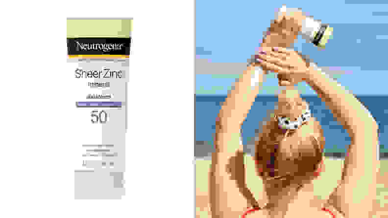 The Neutrogena Sheer Zinc Sunscreen Lotion SPF 50.