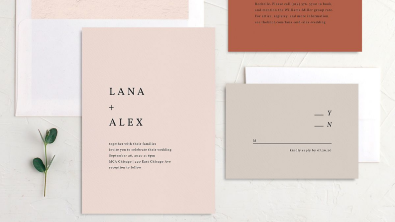 the knot wedding invitation suite