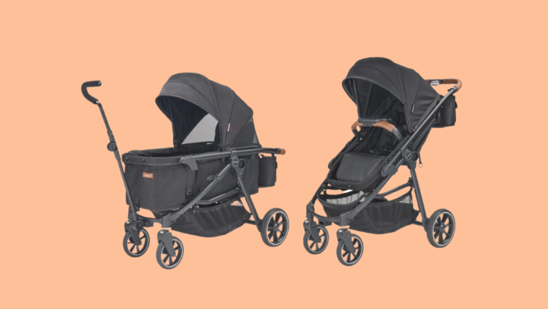 Product image of the Larktale Crossover stroller and wagon.