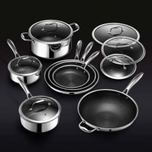Product image of 13-Piece HexClad Hybrid Cookware Set With Lids