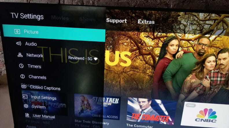 TV picture settings menu