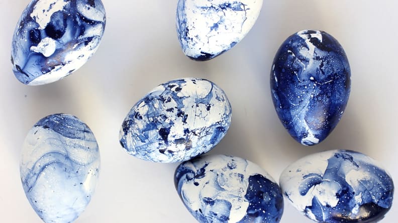 Marbled Indigo Easter Eggs