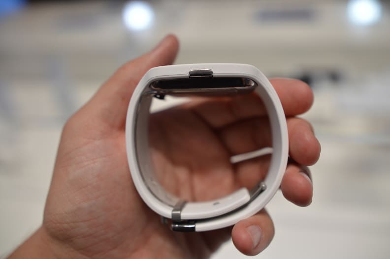 The Sony SmartWatch 3's button side