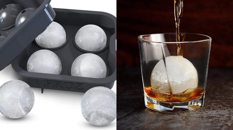 Hutzler 1 in. Natural Ice Ball Mold Ice Tray (3-pack)