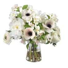 Product image of Apple blossoms, peonies and ranunculus in glass vase