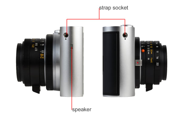 The Leica T is slim, with a well-defined shape that allows for some grip despite the mostly metal exterior.