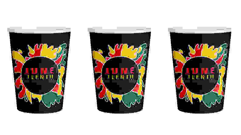 Juneteenth-themed cups
