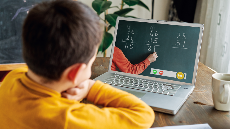 An online curriculum can help guide homeschoolers.