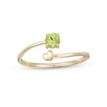 Product image of Zales Peridot and Polished Heart Open Wrap Ring