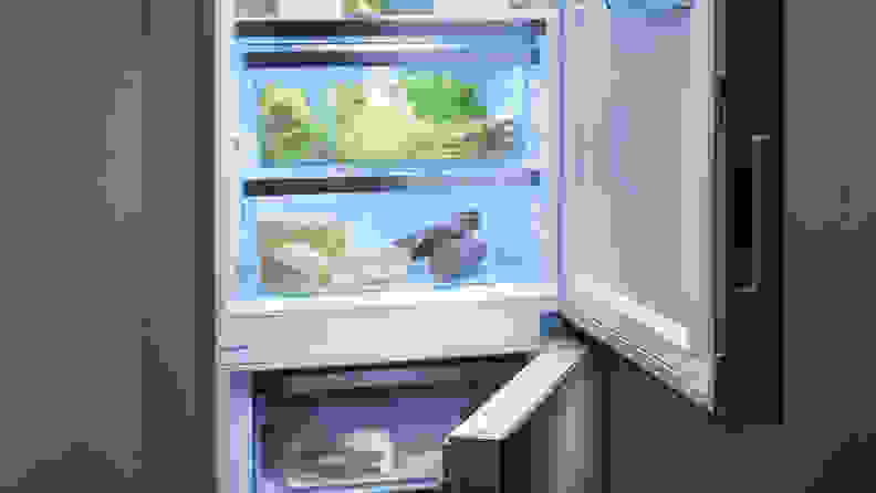 An open refrigerator