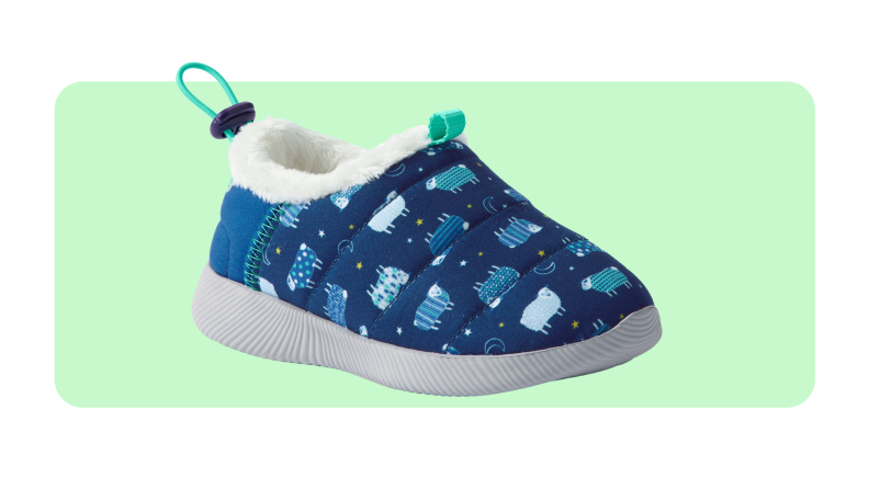 Slippers in blue with cute sheep
