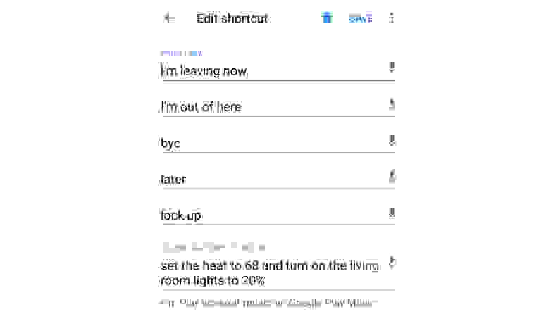 Google Home Shortcut Leaving Home