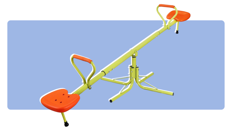 The Nova Kids Seesaw Swivel Teeter-Totter on a blue background.