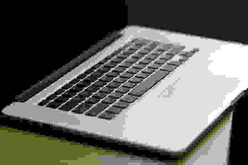 A picture of the Apple MacBook Pro with Retina Display's keyboard.