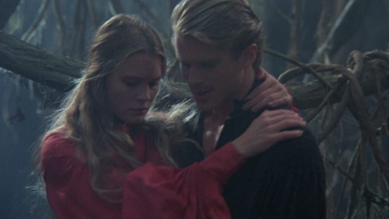 A still from 'The Princess Bride' featuring Buttercup and Westley