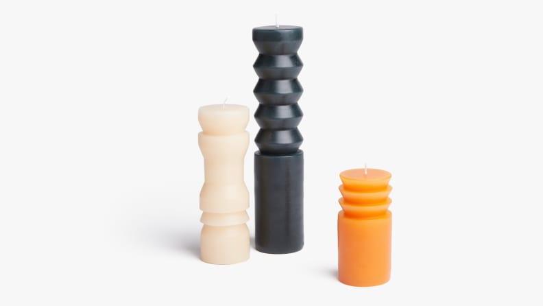 These pillar candles are a great statement piece for your Thanksgiving tablescape.
