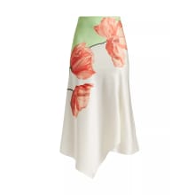 Product image of Alice + Olivia Harmony Floral Satin Midi-Skirt