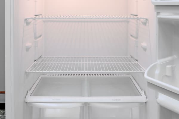 The Frigidaire FFTR1814QW's wire shelves actually can be adjusted, allowing you to somewhat customize your food storage.